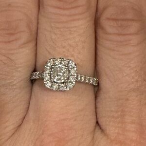 White gold and diamond engagement ring